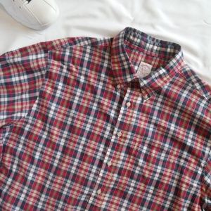BROOKS BROTHERS Red Blue Plaid Button Down Shirt